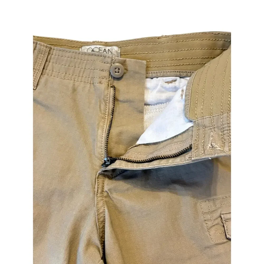 Lot of 3 Ocean to Coast Boys Shorts Size Small 8 Tan & Black Pull-On & Cargo